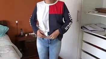 Play My wife masturbates in front of her best friend's son and asks him to jerk off and cum on her hairy pussy