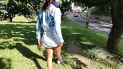 تشغيل الاحتفال بعيد الحب في الأماكن العامة: ممارسة الجنس العنيف مع صديقة أخي اللاتينية لورين